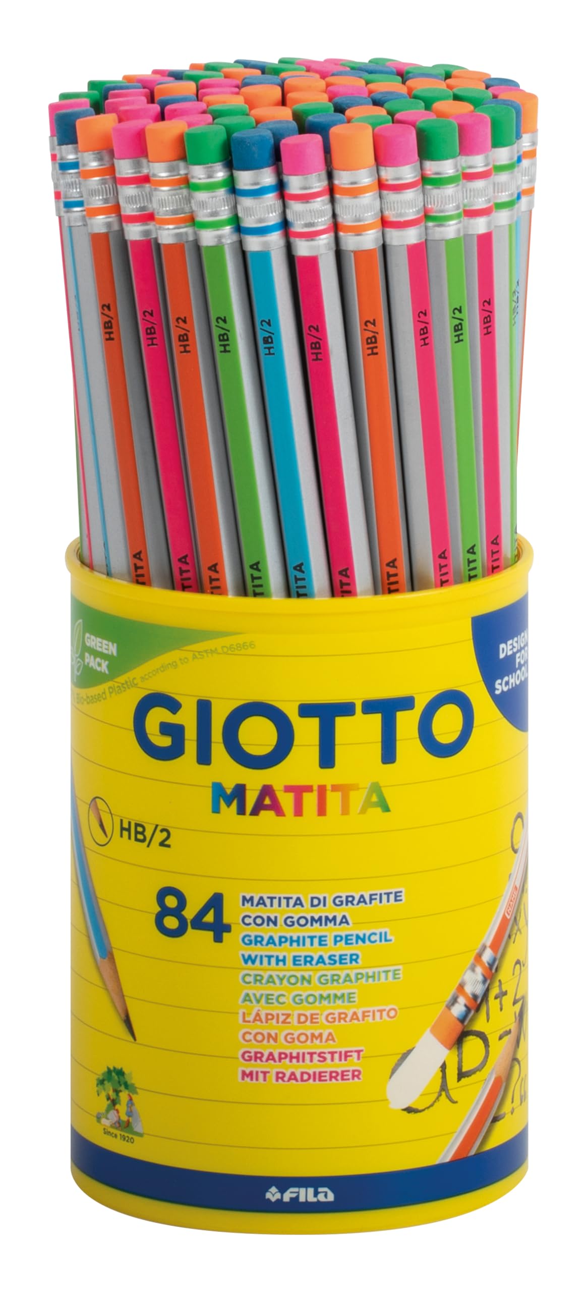 Giotto Bote de 84 lápices
