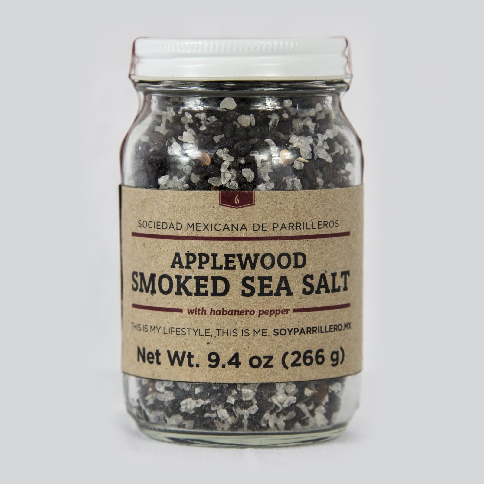 Habanero Applewood Smoked Sea Salt/Gourmet Salt/Gourmet Seasoning/BBQ. Sociedad Mexicana de Parrilleros