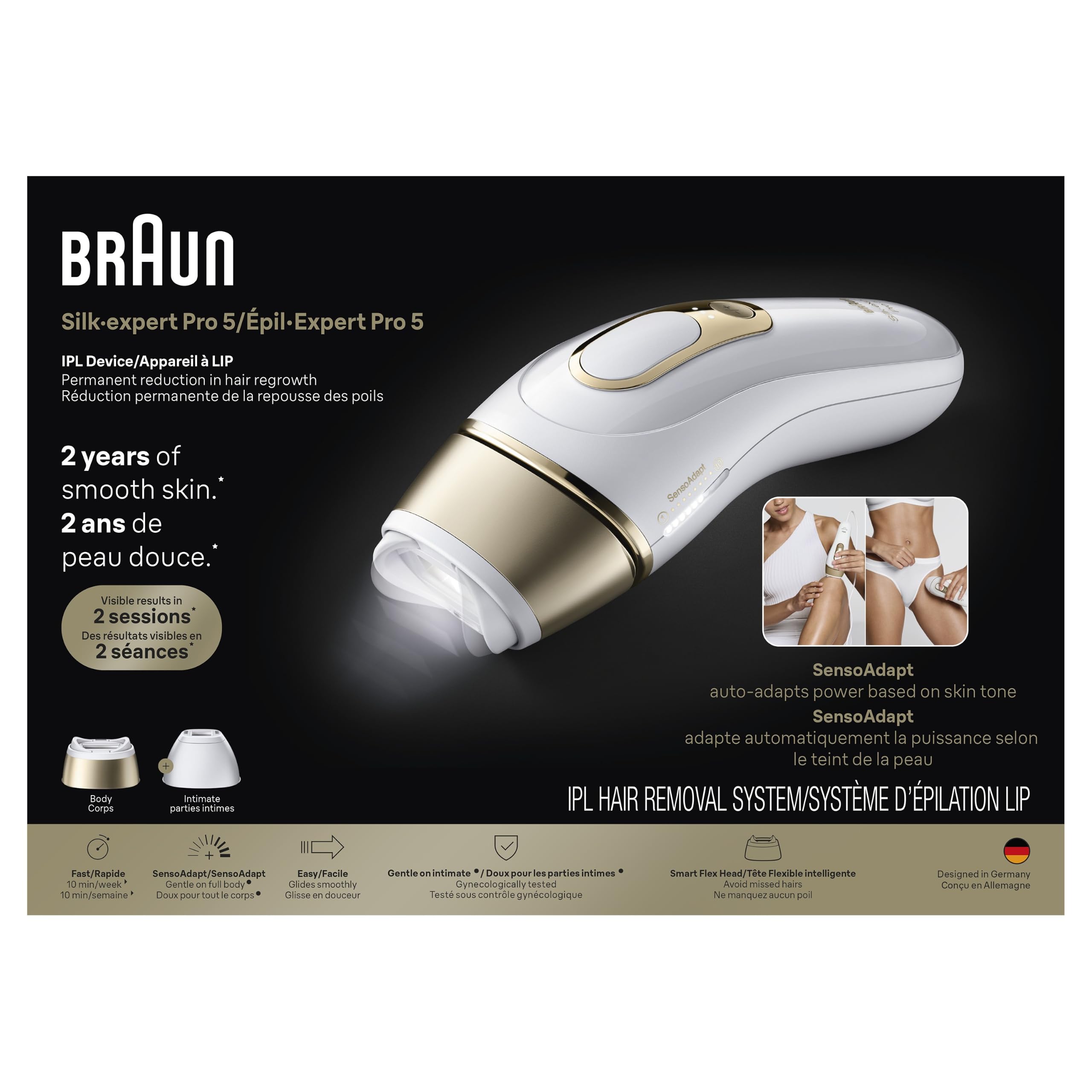 Braun Silk-Expert Pro 5 IPL PL5157 at Home Laser Hair Removal for