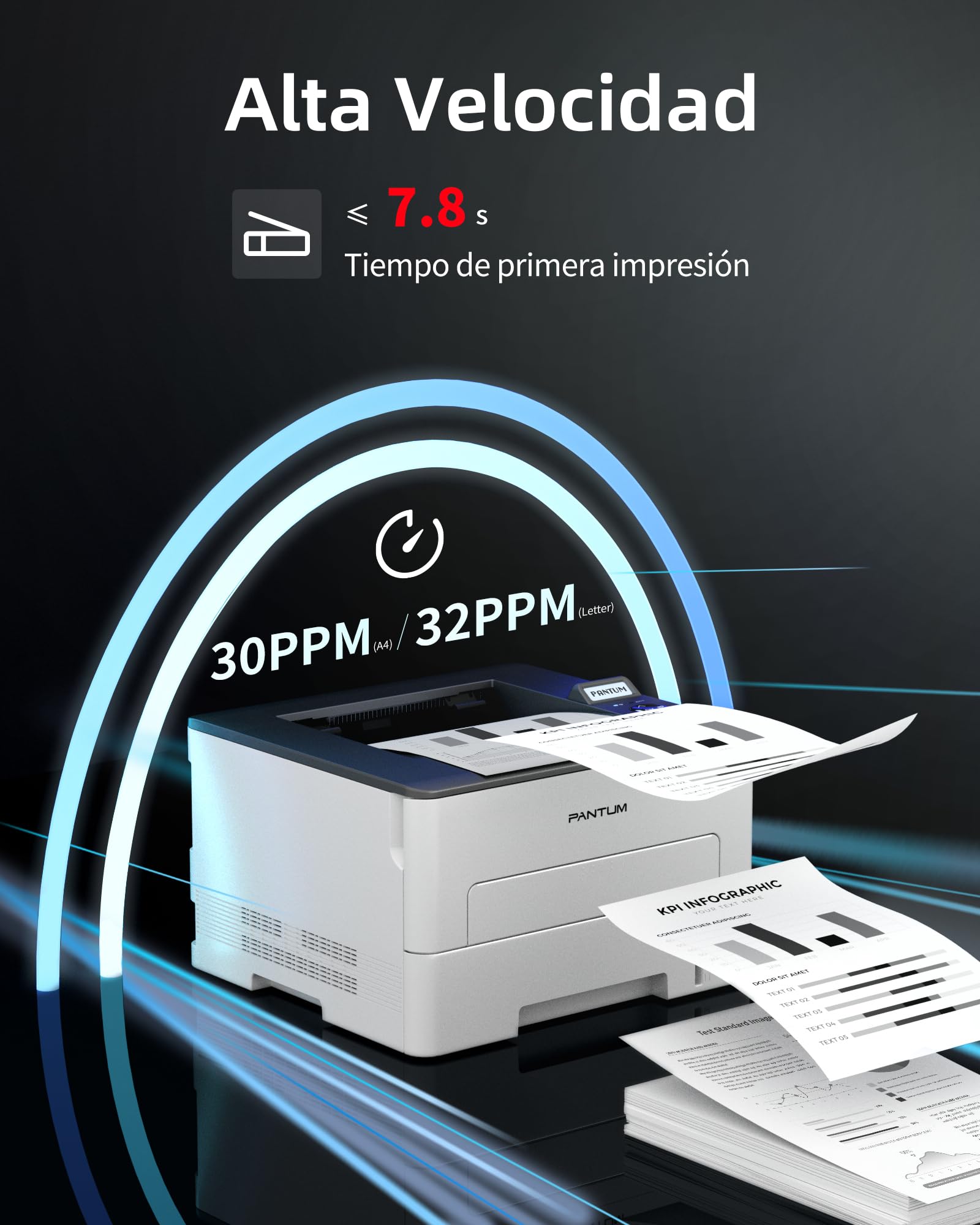 PANTUM P3018DW Impresora Laser Monocromo con Tóner Oringinal - WiFi Impresión a Doble Cara Automática (30 ppm Wi-Fi Direct, Ethernet, USB 2.0, Inalámbrica) para Hogar y Oficina