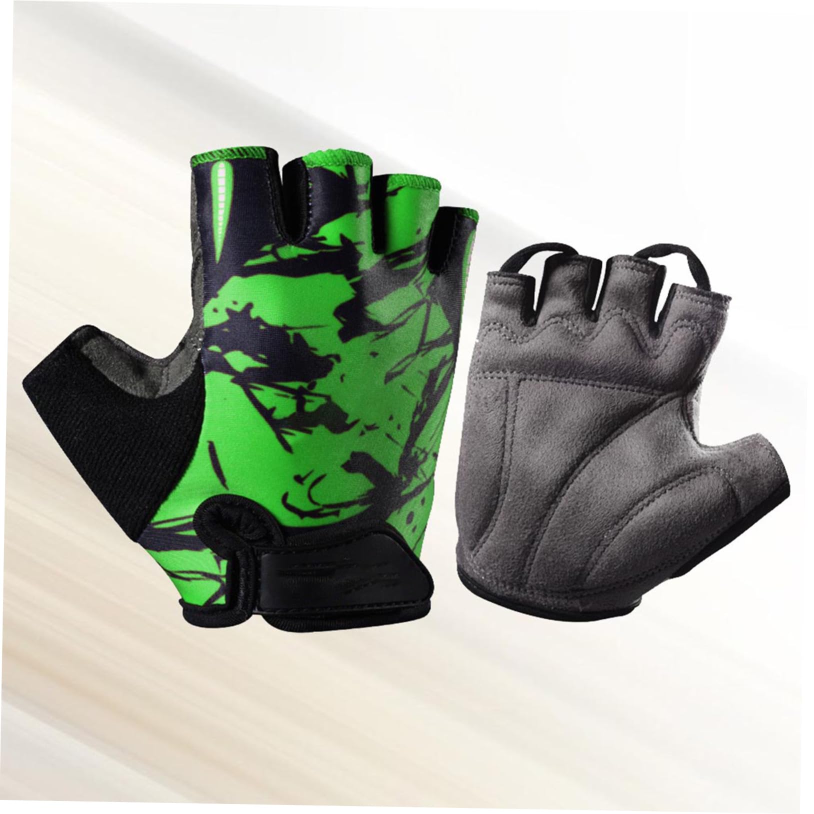 INOOMP 2 Stück Fahrradhandschuhe Autorennen Handschuhe Fußballhandschuhe Halbfingerhandschuhe Reithandschuhe Workout Halbhandschuhe Halbfingerhandschuhe Outdoor-Sporthandschuhe