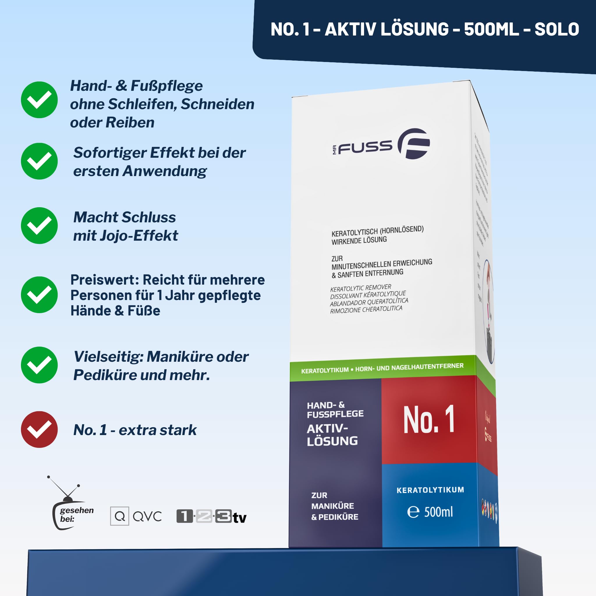 Mr. Fuss® Anti-Callus, Regrowth System - Środek do usuwania martwego naskórka - Rozwiązanie nr 1 - silnie zmiękcza