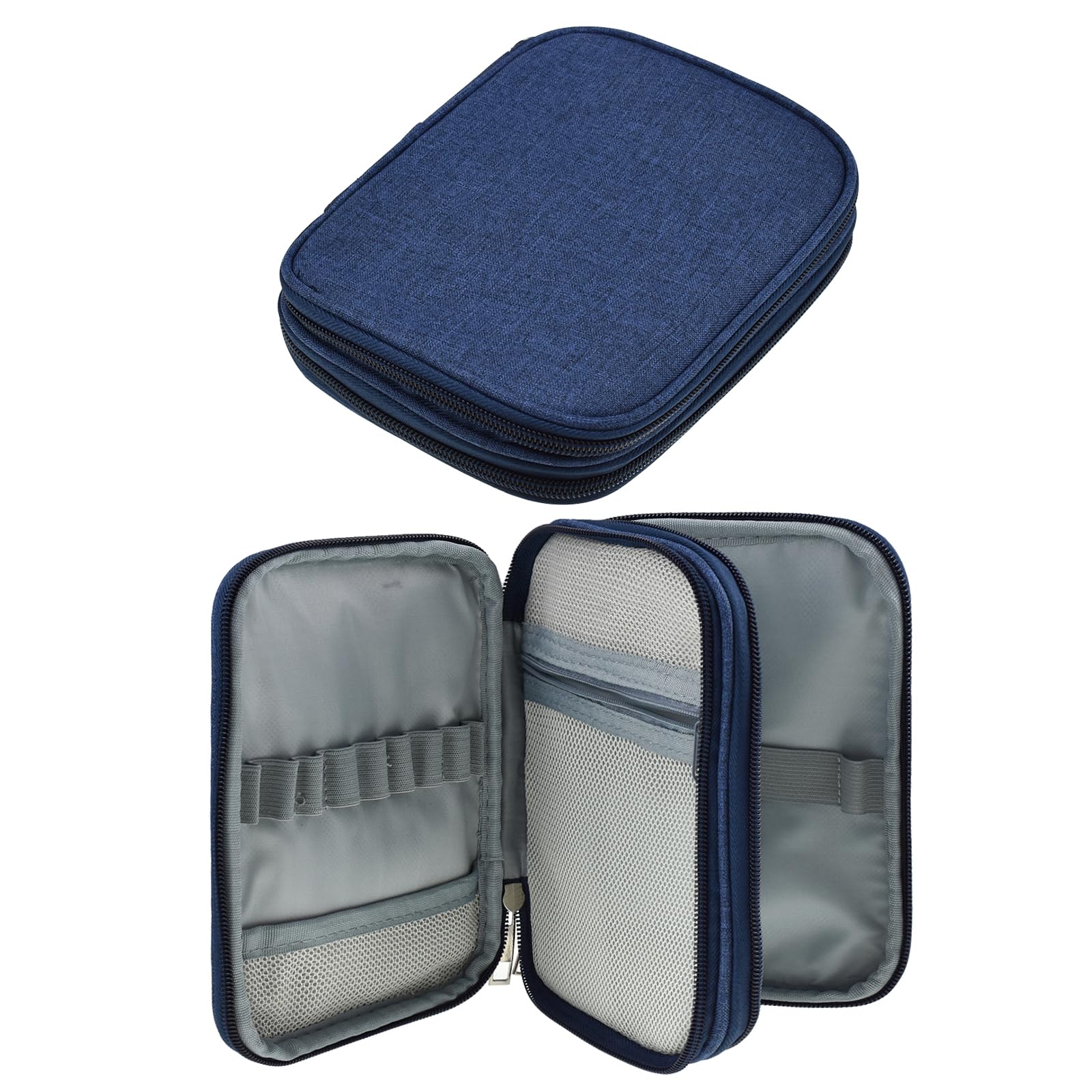 LOOEN Crochet Hook Bag, Portable Organiser Bag for Crochet Hooks and Other Crochet Accessories, Storage Organiser Bag