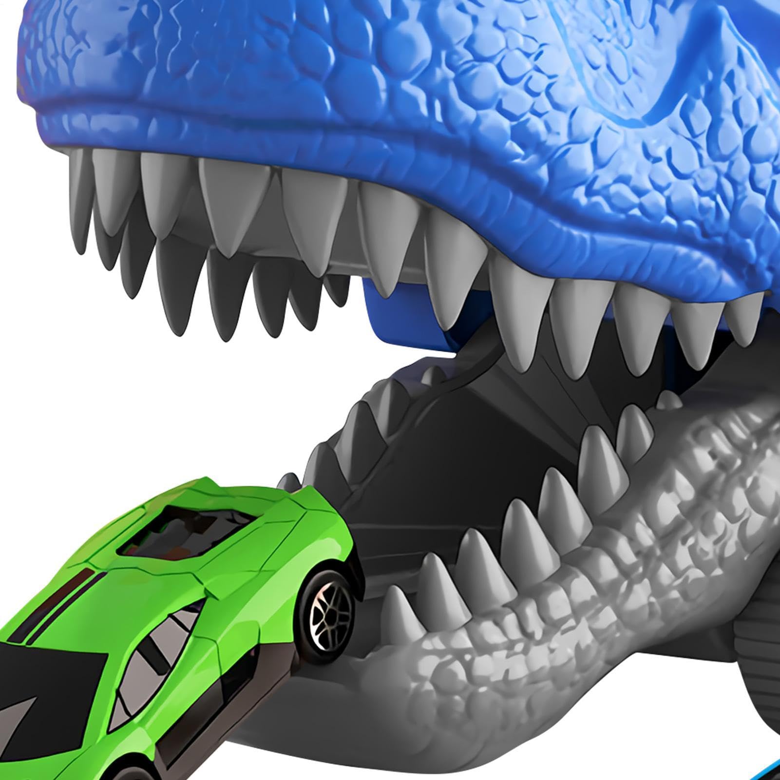 Dinosaur Truck for Kids 12 Mini Cars Dxouble Track Portaxble Handle