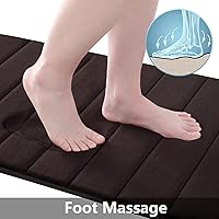 Vista 3 de Buganda - Juego de 3 alfombras de baño con espuma viscoelástica gruesa y suave, absorbentes, antideslizantes, lavables, distintos tamaños