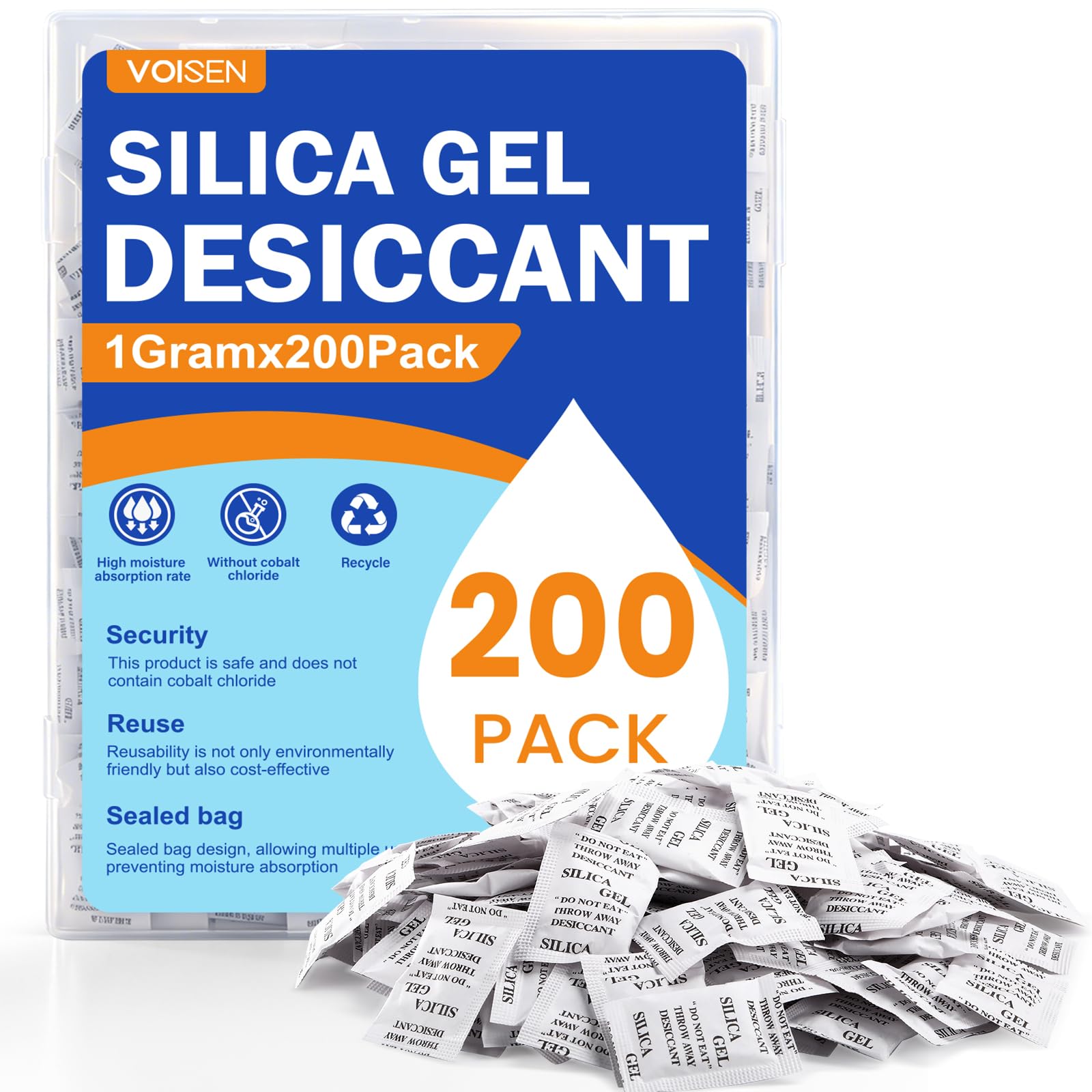 Color-Indicating Silica Gel Packets - Moisture Control -7