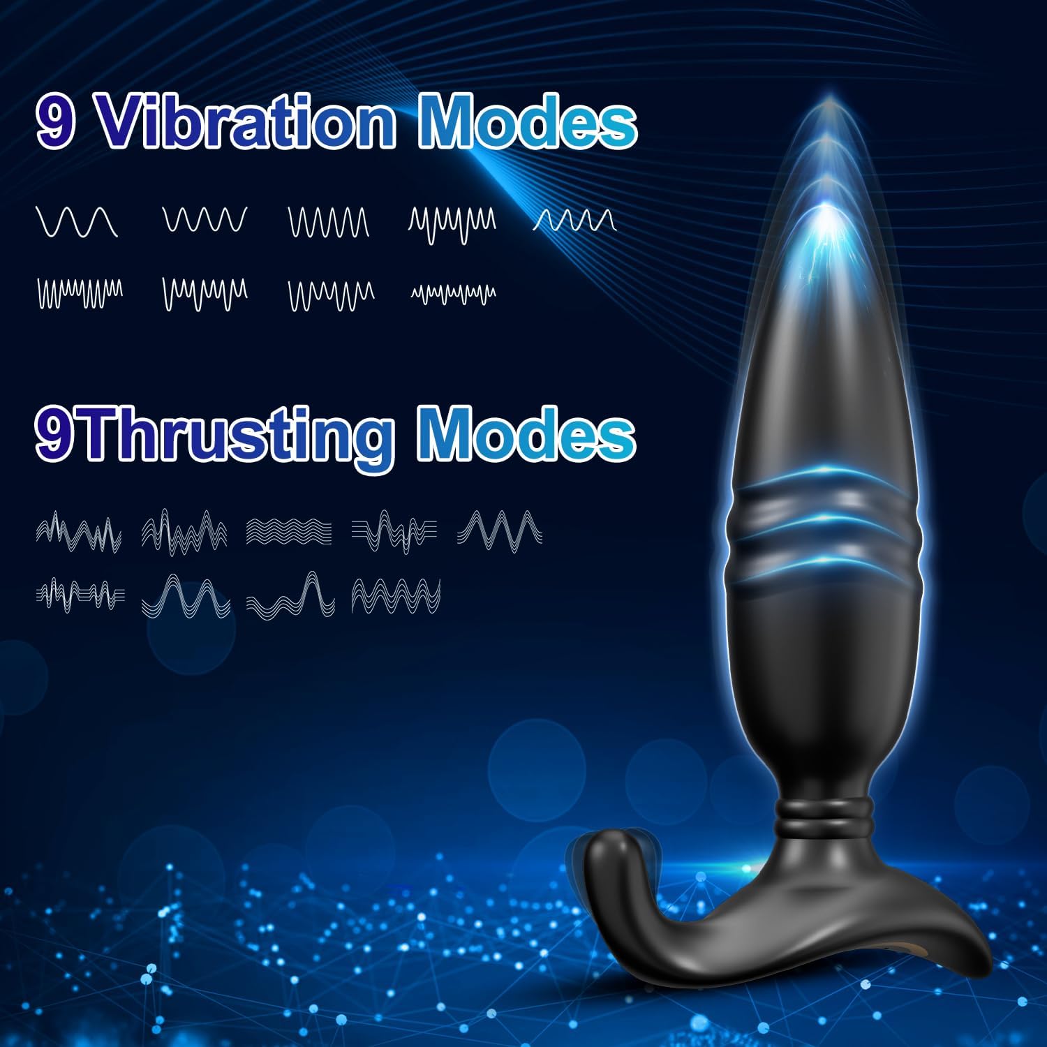 3 EN 1 Plug Anal Vibradorador Hombre Juguetes Sexuales, Vibrador Estimulador de Anales Masculinos con 9 Modos Giratorios & Vibratorios, Vibradorador Mujer Mando Juguetes Eróticos para Pareja Sexuales