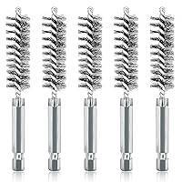 Vista 10 de ASNOMY Juego de 14 cepillos de acero inoxidable para taladro, cerdas de metal de 5/16 a 1 pulgada, cepillo de limpieza para taladro eléctrico