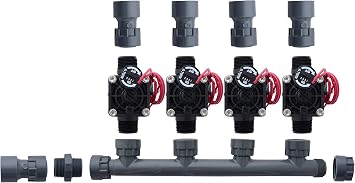 Hunter PGV101-MM 4 Zone Dura Manifold Valve Kit with Flow Control - Slip PGV101G 4 zone