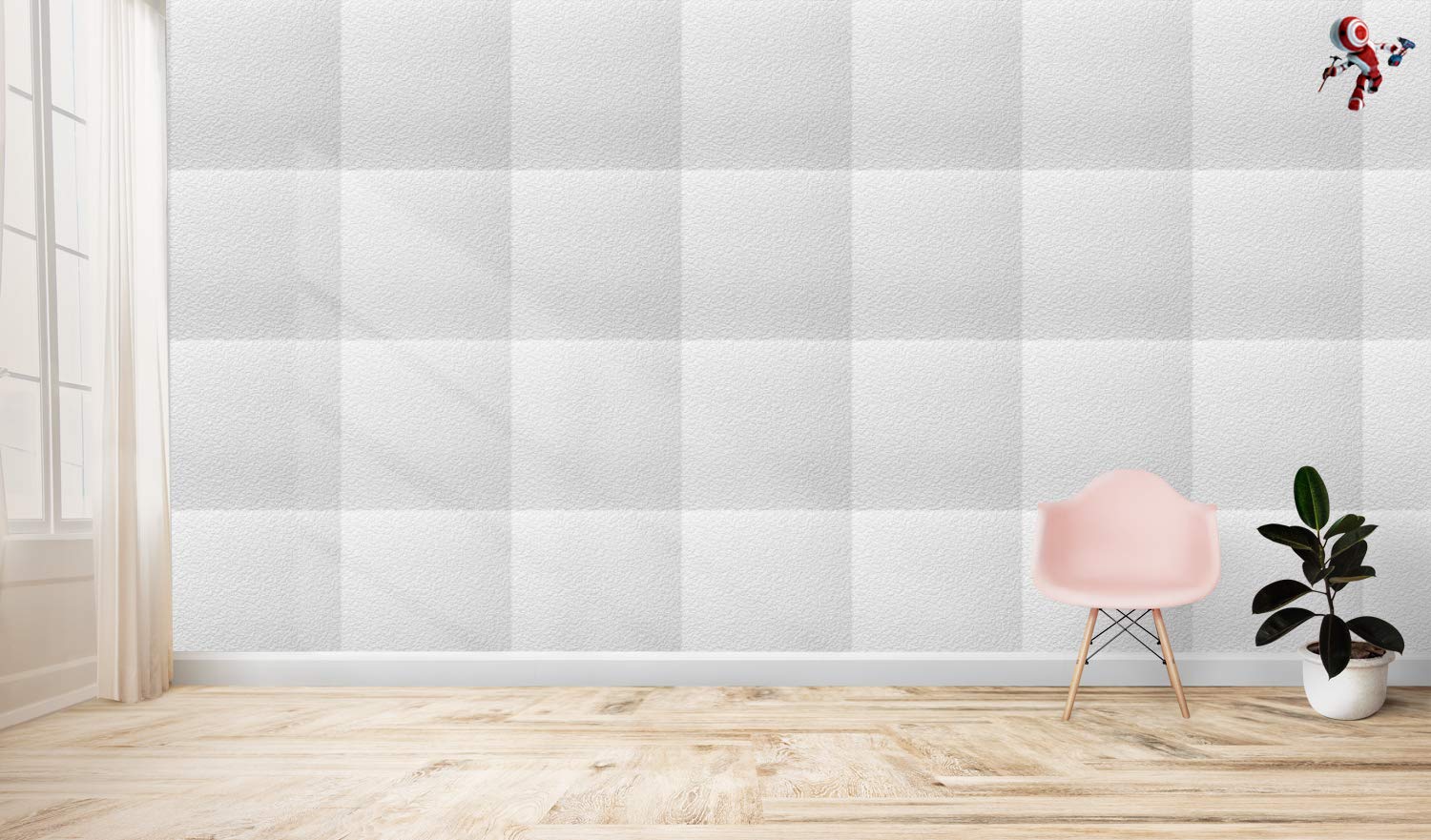 Panel de poliestireno decorativo para techo y pared efecto 3D aislante térmico - espesor 1 cm - dimensiones 50 x 50 cm decosa, paquete de 10 m² (40 paneles) (B005)