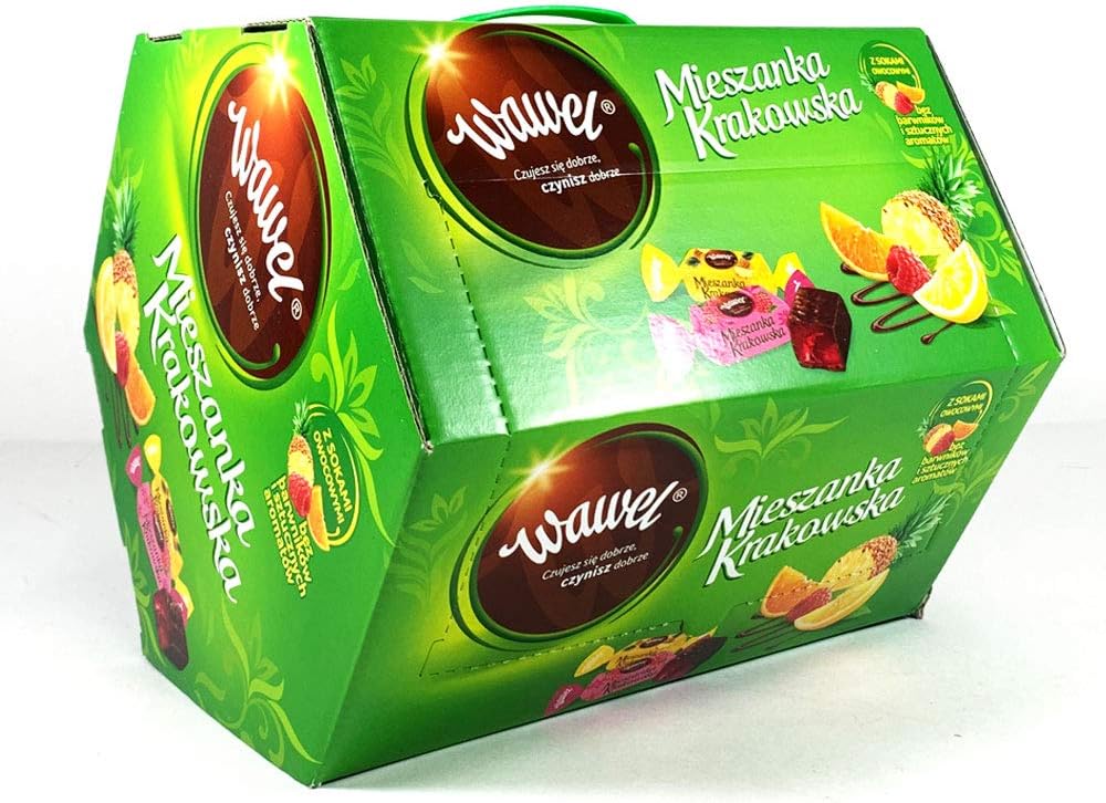 Polish Famous Candies, Mieszanka Krakowska, Fruit Jelly In Chocolate, Big Gift Box 2.8 Kg | 6.17 Lb