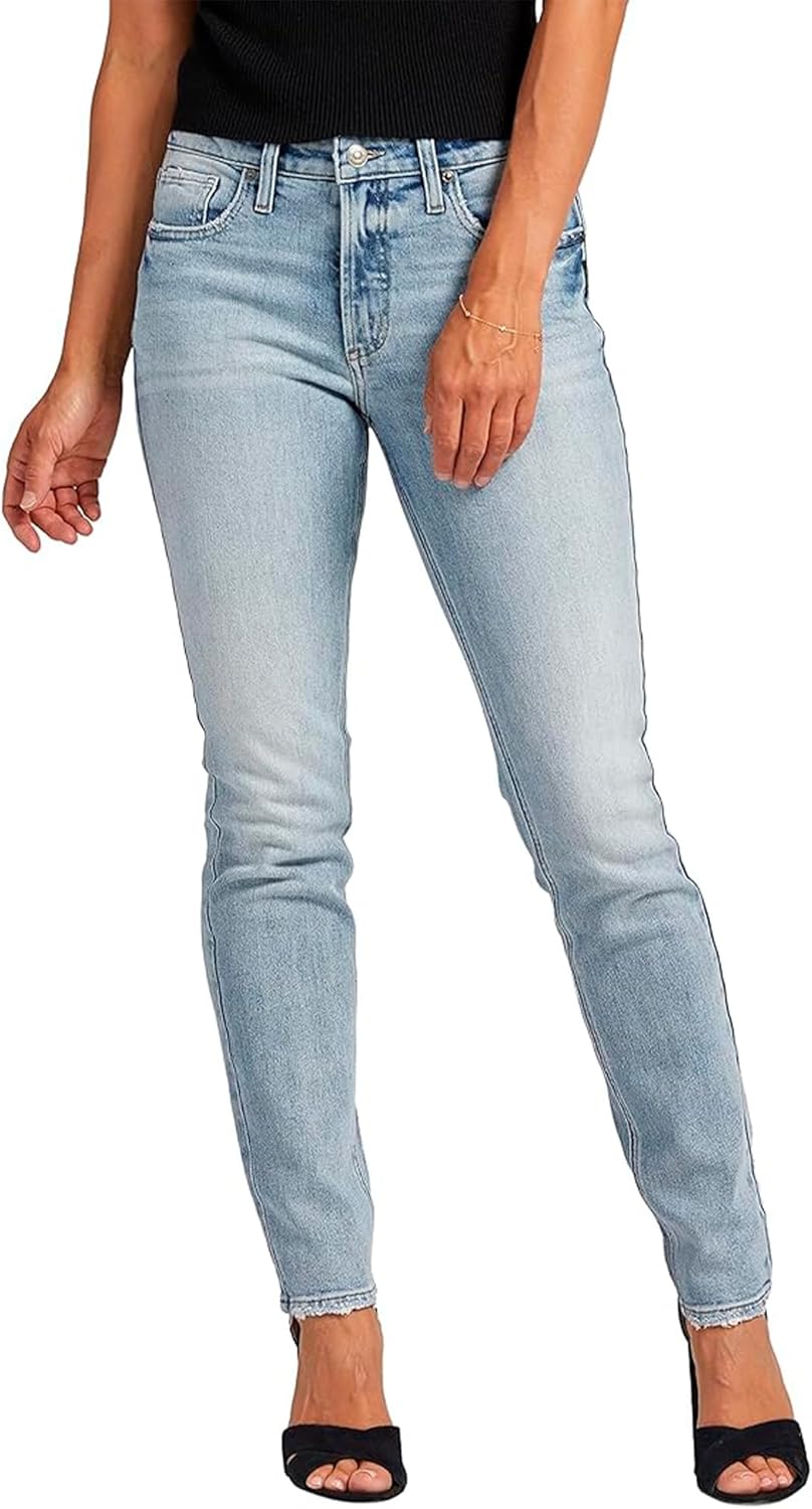Silver Jeans Co. Women's Most Wanted Mid Rise Straight Leg Jeans - Legacy