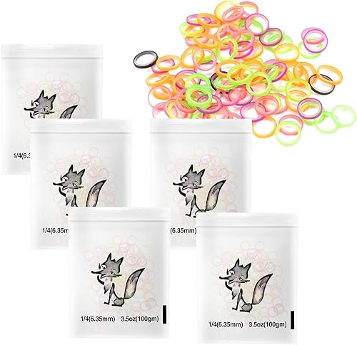 Annhua Bandas elásticas de ortodoncia, 500 unidades (3.5 onzas, 14 pulgadas), bandas de tracción de goma dental, bandas para huecos dentales, aseo