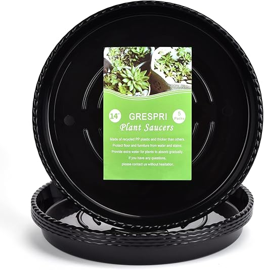 14-Inch Black Plant Saucer