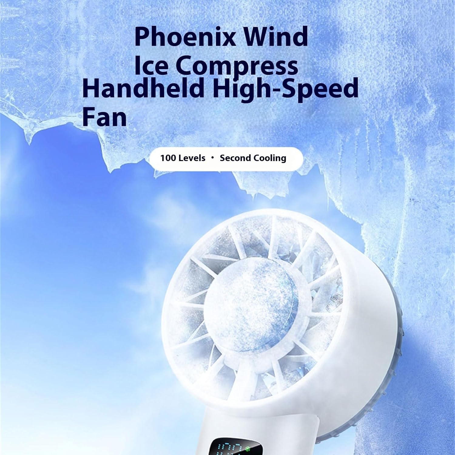 Multifuntional Digital Display Fan Efficient Cooling Fan 5200mAh Quiet Powerful Texture For Outdoor Travel Adjustable Speed Handheld