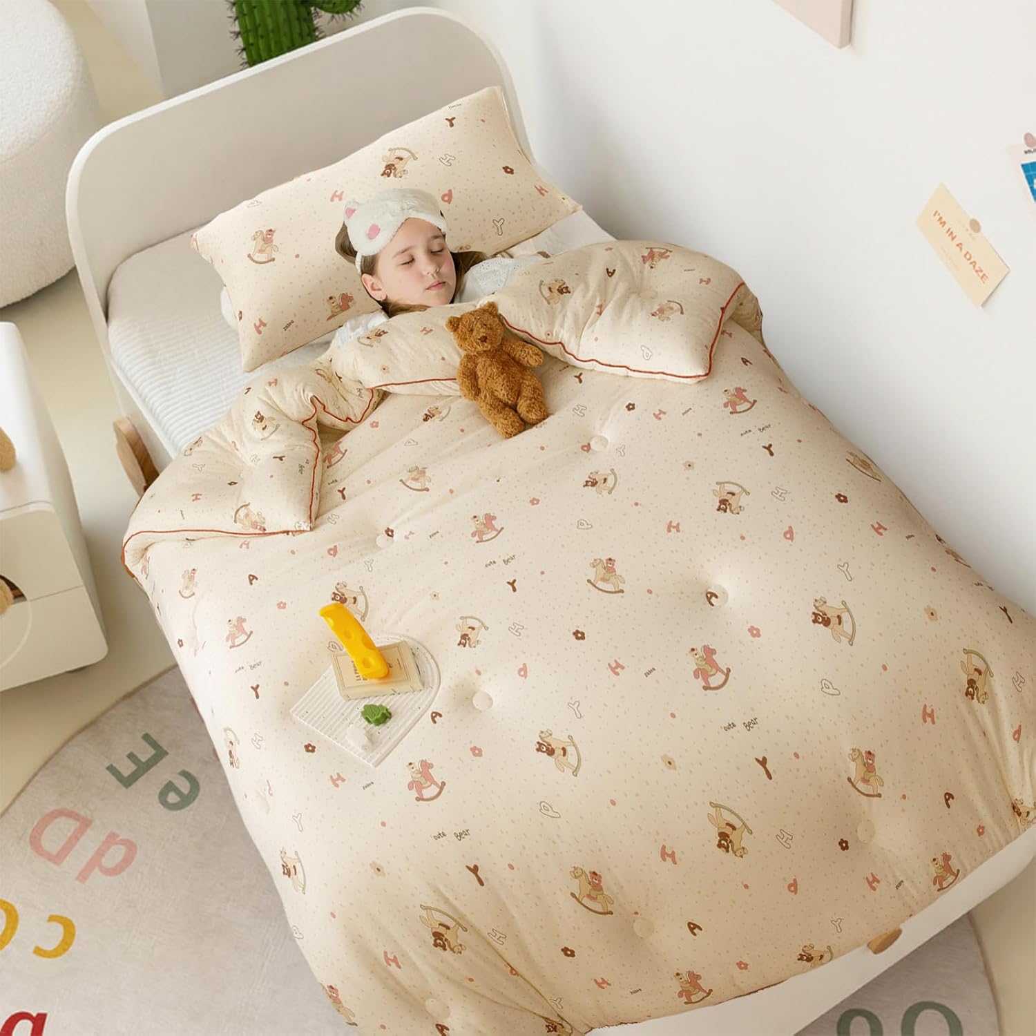 MorroMorn Super Soft Toddler Bedding Set, Thick Fluffy Comforter Sets Neutral Bed Set with Pillowcase for Girls Boys Kids Baby, Lightweight Blanket Warm Cozy for Autumn Winter (Happy Rocking Horse) MorroMorn Super Soft Toddler Bedding Set, Thick Fluffy Comforter Sets Neutral Bed Set with Pillowcase for Girls Boys Kids Baby, Lightweight Blanket Warm Cozy for Autumn Winter (Happy Rocking Horse)