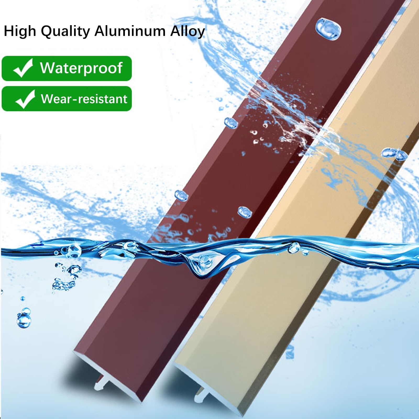 Transición Para Suelos Tiras De Transición Para Pisos En T, Tiras De Transición Para Pisos Laminados, Riel De Compensación Plano, Cubrecantos Embellecedor, Riel Sin Juntas Para Acabados(Red,90cmx2cm)