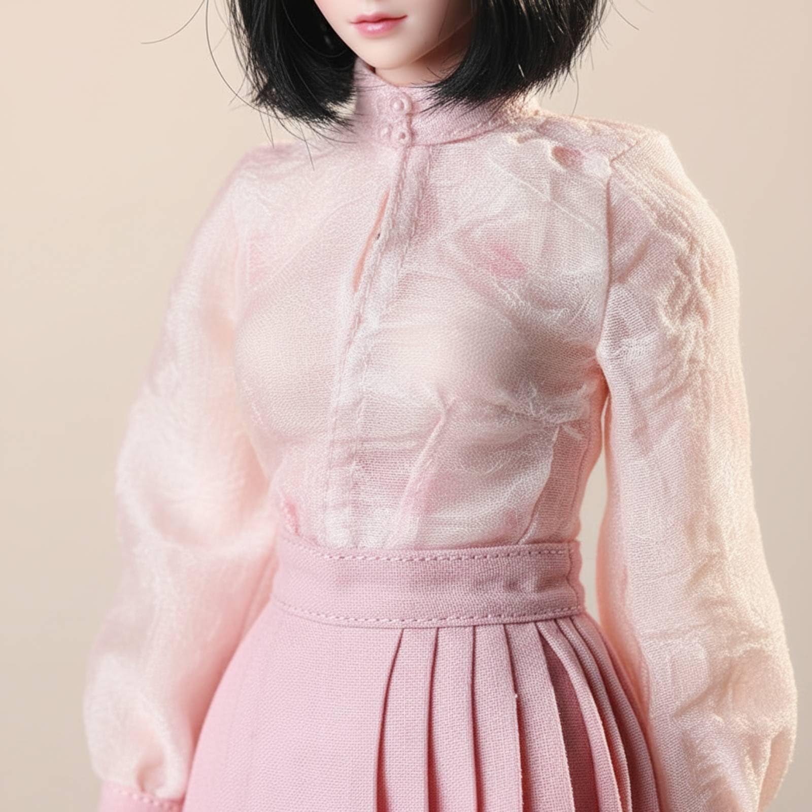 predolo Traditionelles Chinesisches Kleid Puppenkleidung Outfit Bluse Rock Kostüm Traditionsstil Pleated Silhouette für Fotoshootings Dioramen Sammlung Größe , A-Stil