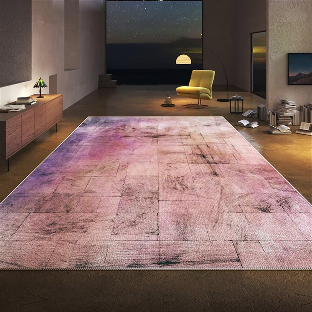 Tapis de chambre de fille violet moderne tapis enfant grand