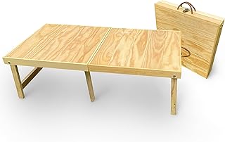 Foldable Beach Picnic Table - 3.5 ft/Low Height Wooden Portable Boho Travel Picnic Table for Picnic, Beach, BBQ, Camping, Party, Tailgating, Garden Outdoor/Indoor