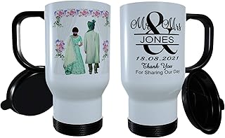 Muslim Bride & Groom Personalised Travel Mug, Muslim Custom Bride and Groom Travel Mug, Custom Hindu Wedding Mug, Wedding, Muslim Wedding
