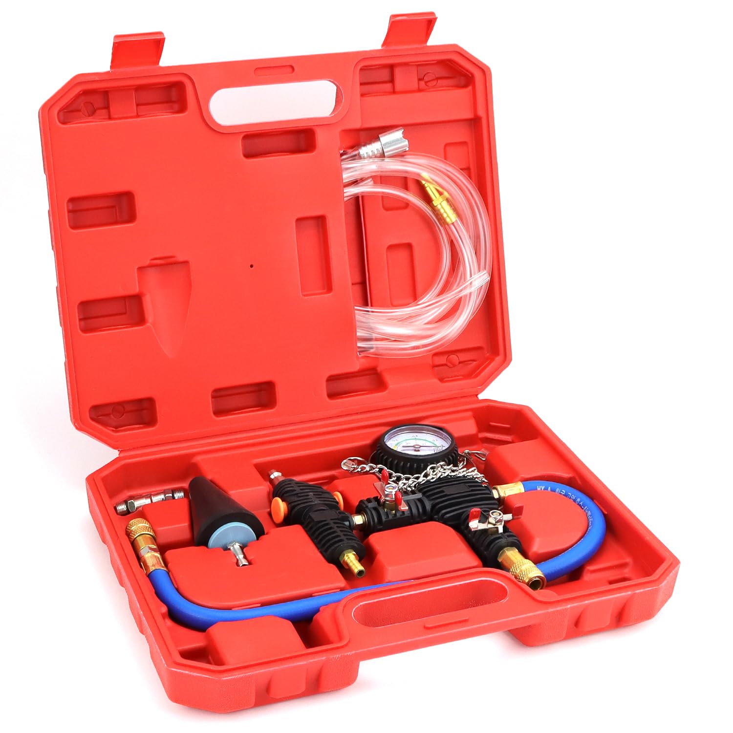 QWORK® Tester di Spurgo del Sistema di Raffreddamento, Ricarica del Liquido di Raffreddamento Attrezzo