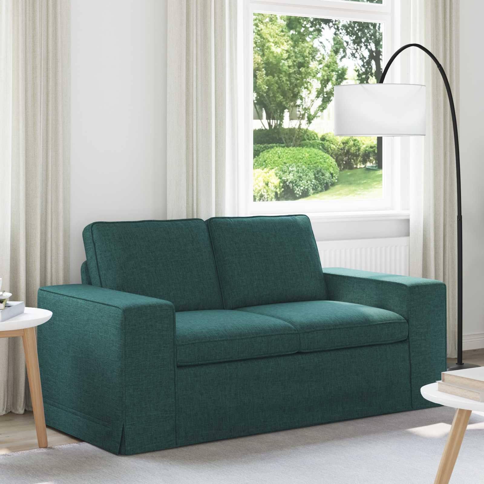 Divano angolare in tessuto verde scuro, 162 x 80 x 82 cm, con funzione letto e contenitore, per soggiorno e ufficio, design moderno, funzione relax, durevole