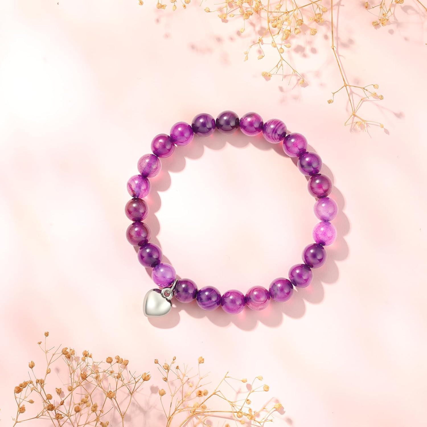 Ralukiia 30th/40th/50th/55th/60th/65th/70th/75th/80th/90th Birthday Gifts for Her, Bead Bracelet for Women with Meaningful Message Card & Gift Box - Image 2