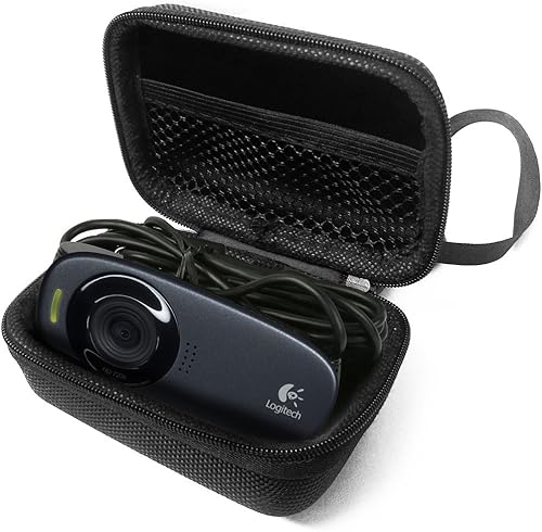 (TM) Flip Case Cover Bag duro Carry cierre funda de viaje protectora portátil caja para Logitech cámara web C310