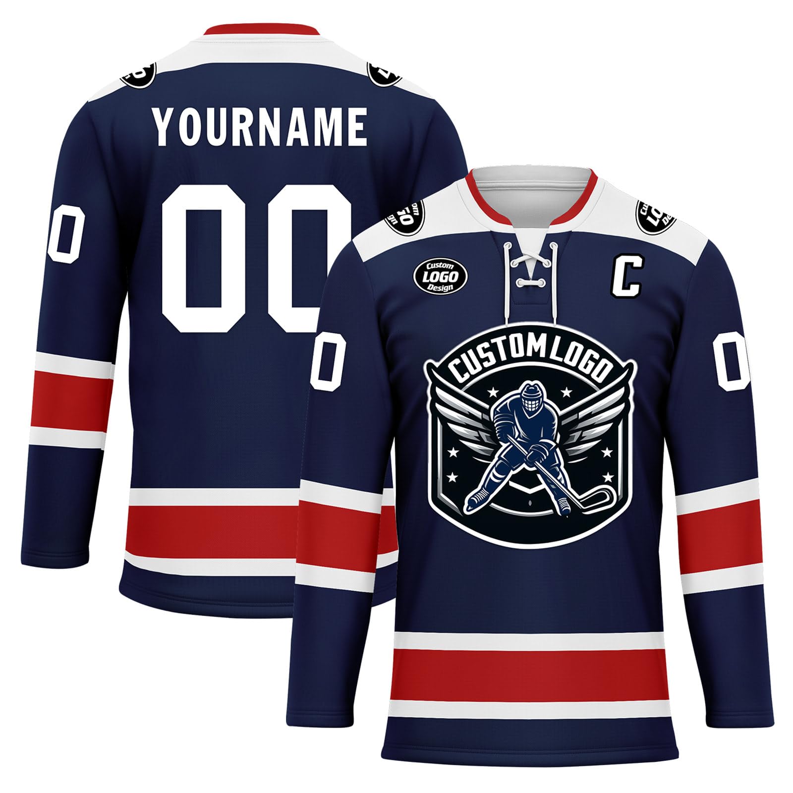 Custom Ice Hockey Jersey for Men Women Youth, Personalized Team Name Number Logo Practice Training Team Uniform