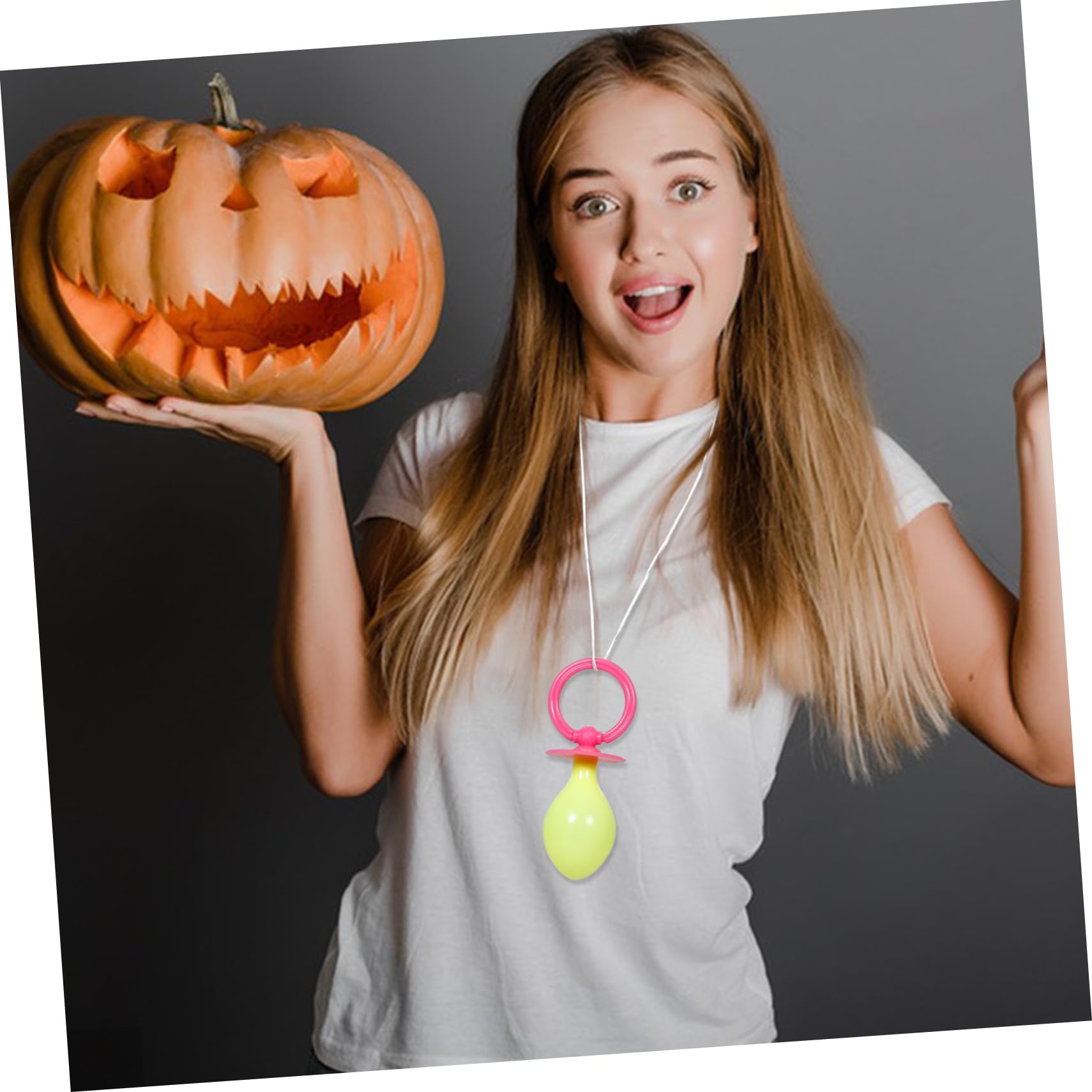 Parliky Halloween Party Pacifier Halloween Costumes Pacifiers Halloween Decor Fake Bottle Pacifier Costume Prop Large Cosplay Pacifier Dress up Pacifier Novelty Pacifier Plastic Pink