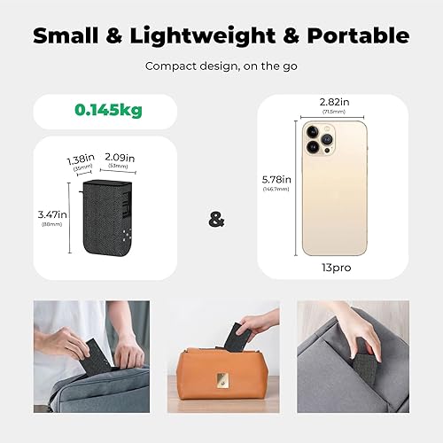 Miniatura 4 de Mini bomba de bicicleta  Bomba de bicicleta portátil de 100 PSI con válvulas Presta y Schrader, parada automática y disipación de calor, bomba