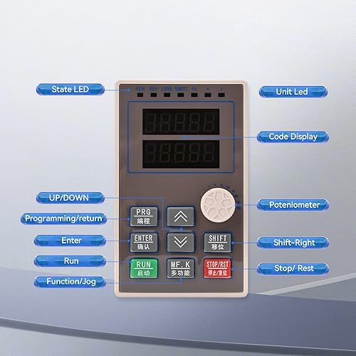 Miniatura 3 de MOLLOM VFD 220V 2.2KW 3HP 9.6A 220V Entrada monofásica o trifásica a 3 fase 0-3000 Hz Salida Variable Frecuencia Drive Control Inversor para motor