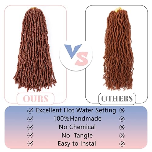 Miniatura 9 de LocsGuard Rastas suaves de 12 pulgadas, 8 paquetes de rastas sintéticas de cabello de ganchillo negro, preenrolladas, extensiones de cabello