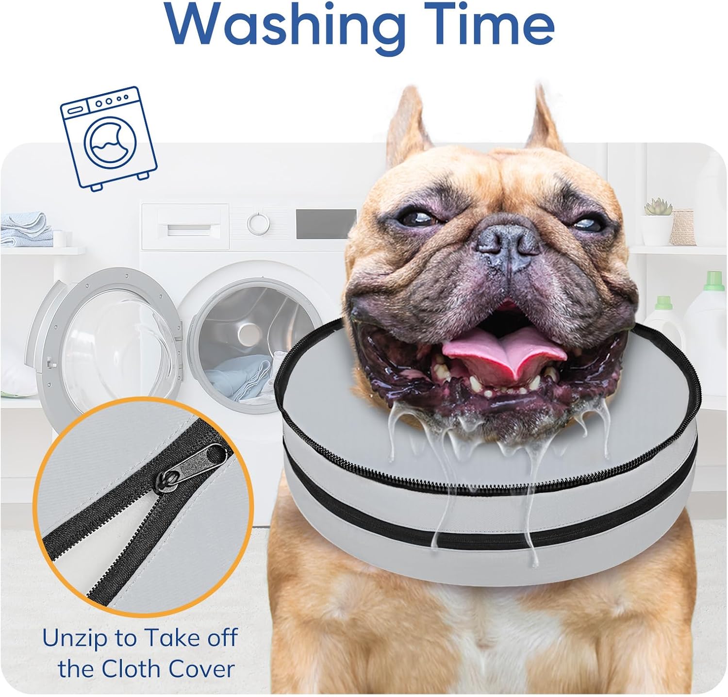 Supet Raised Sponge Dog Cone Collar Alternative After Surgery, Soft Dog Cone for Small Medium Large Dogs to Stop Licking, Pet Neck Donut Collar After Surgery
