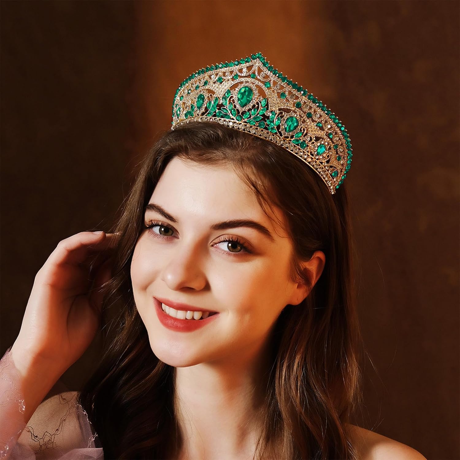 Tiaras and Crowns for Women,Crystal Wedding Tiara for Women Royal Queen Crown Headband Metal Princess Tiara for Bride Birthday Prom - Image 2