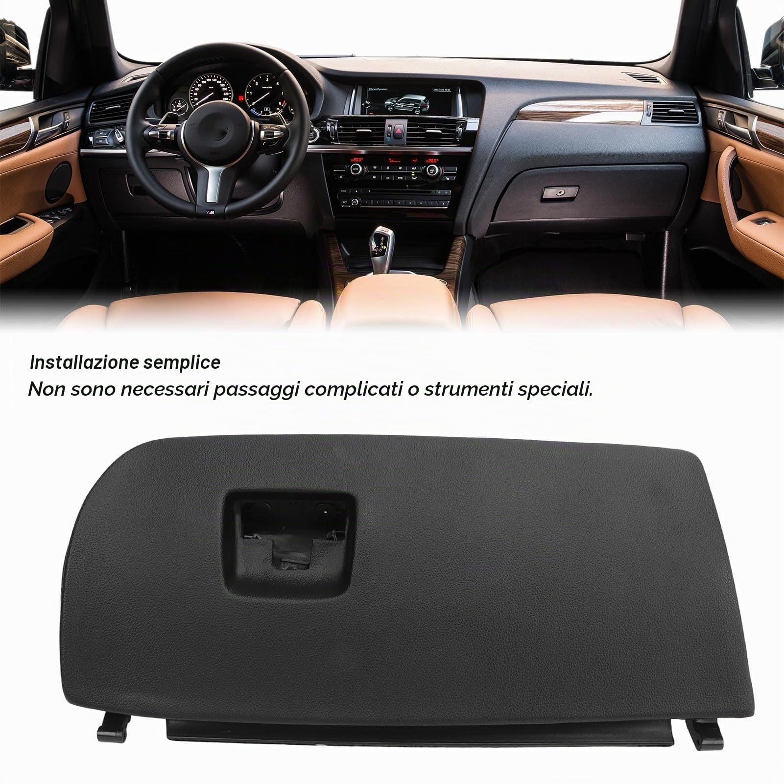 Raguso Coperchio della Porta del Vano Portaoggetti Dash, Coperchio della Porta del Vano Portaoggetti per Auto Ad Alta tenacità 51166839000 per X3 X4