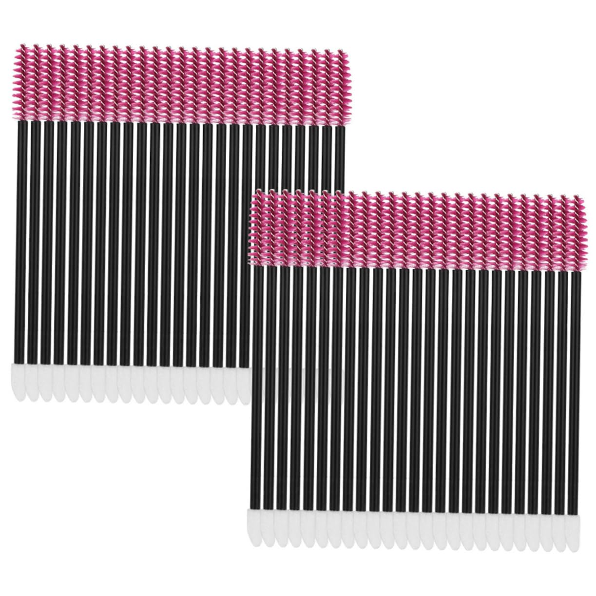 ARTSEWPLY 50pcs Disposable Eyelash and Eyebrow Brush Dual Ended Applicator for Mascara and Brow Grooming Compact for Travel and Home Use for Beauty Salons and Makeup Lovers