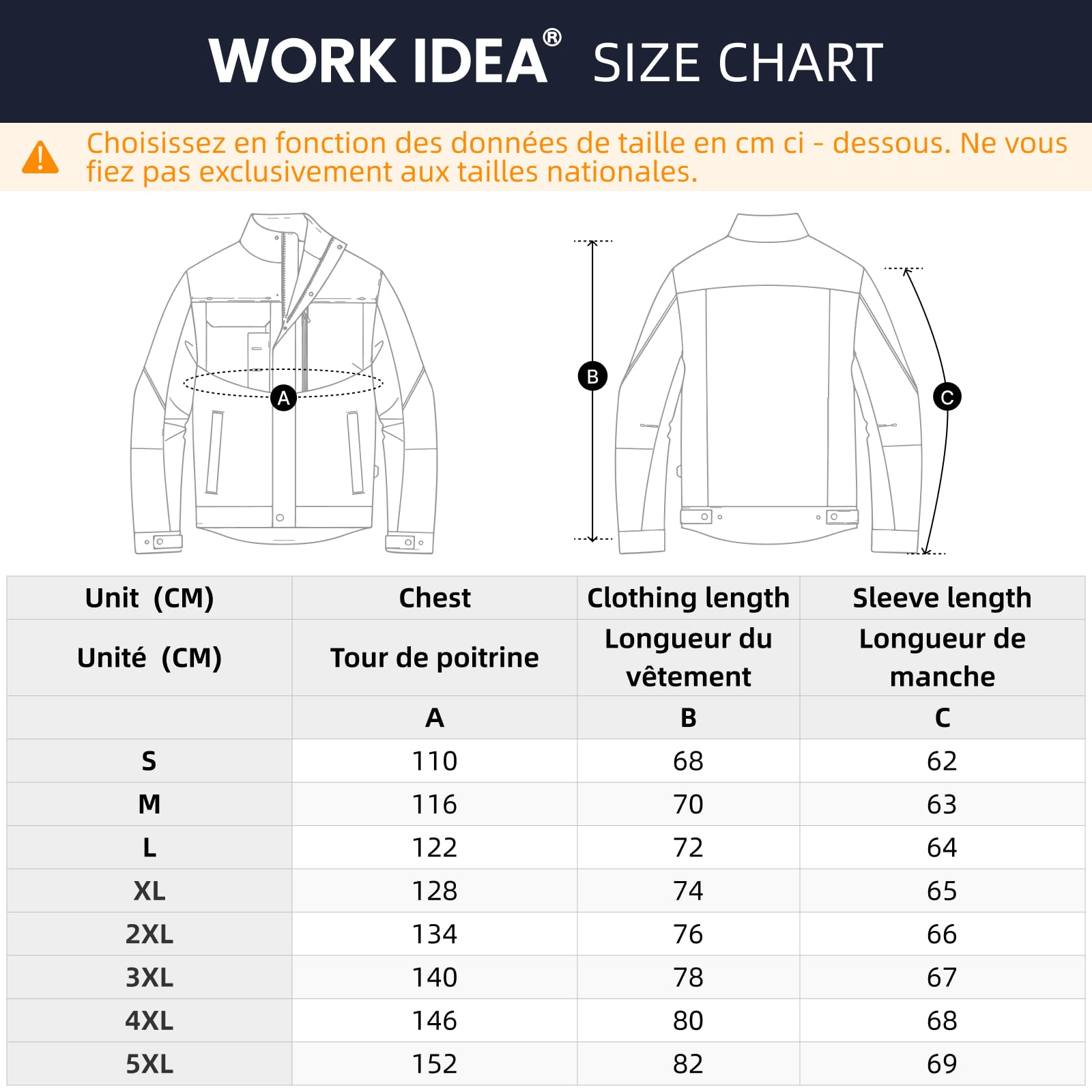 WORK IDEA Veste de travail stretch slim fit pour homme : stratégiquement renforcée, élégance professionnelle avec confort moderne