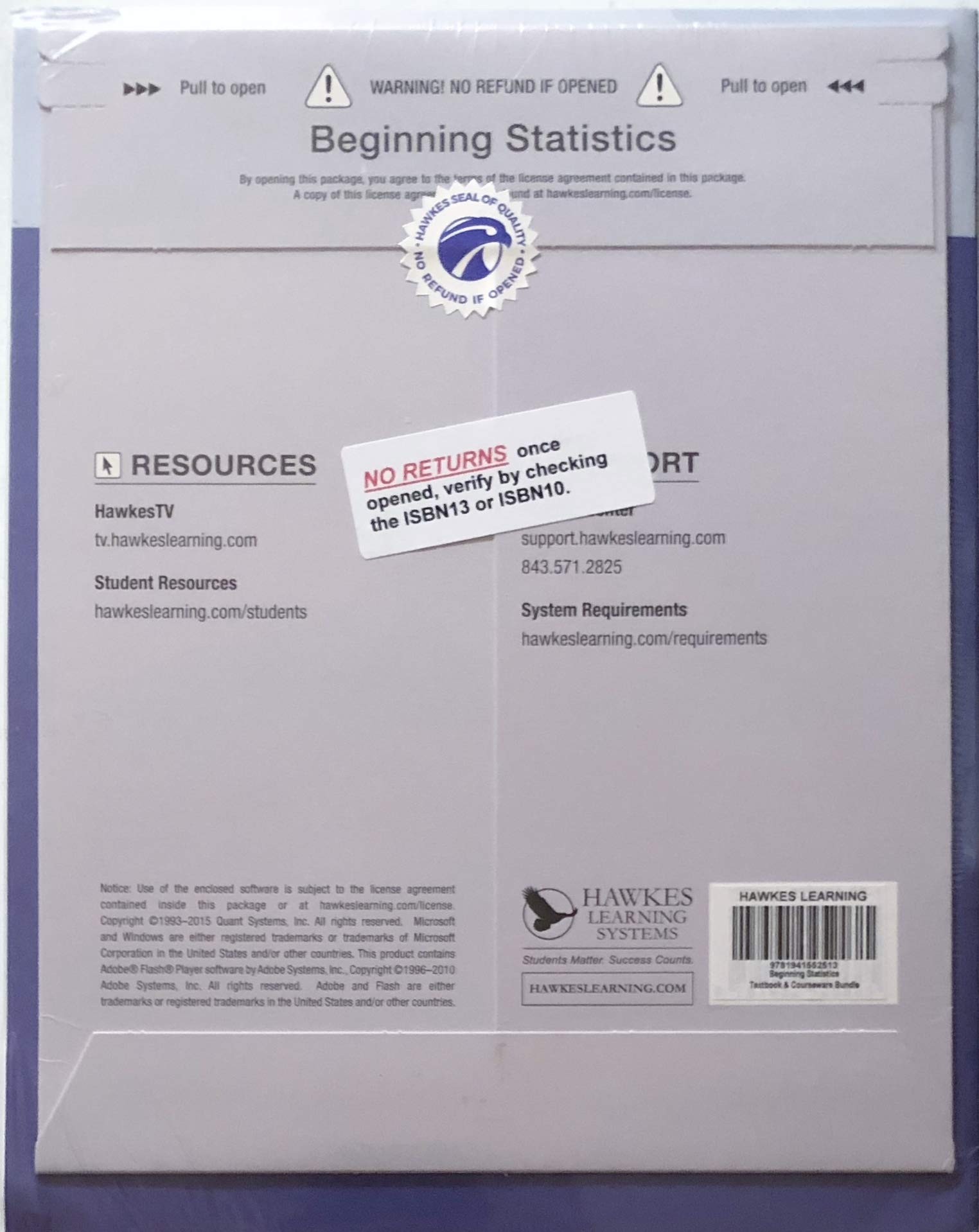 Beginning Statistics 2e Textbook and Software Bund