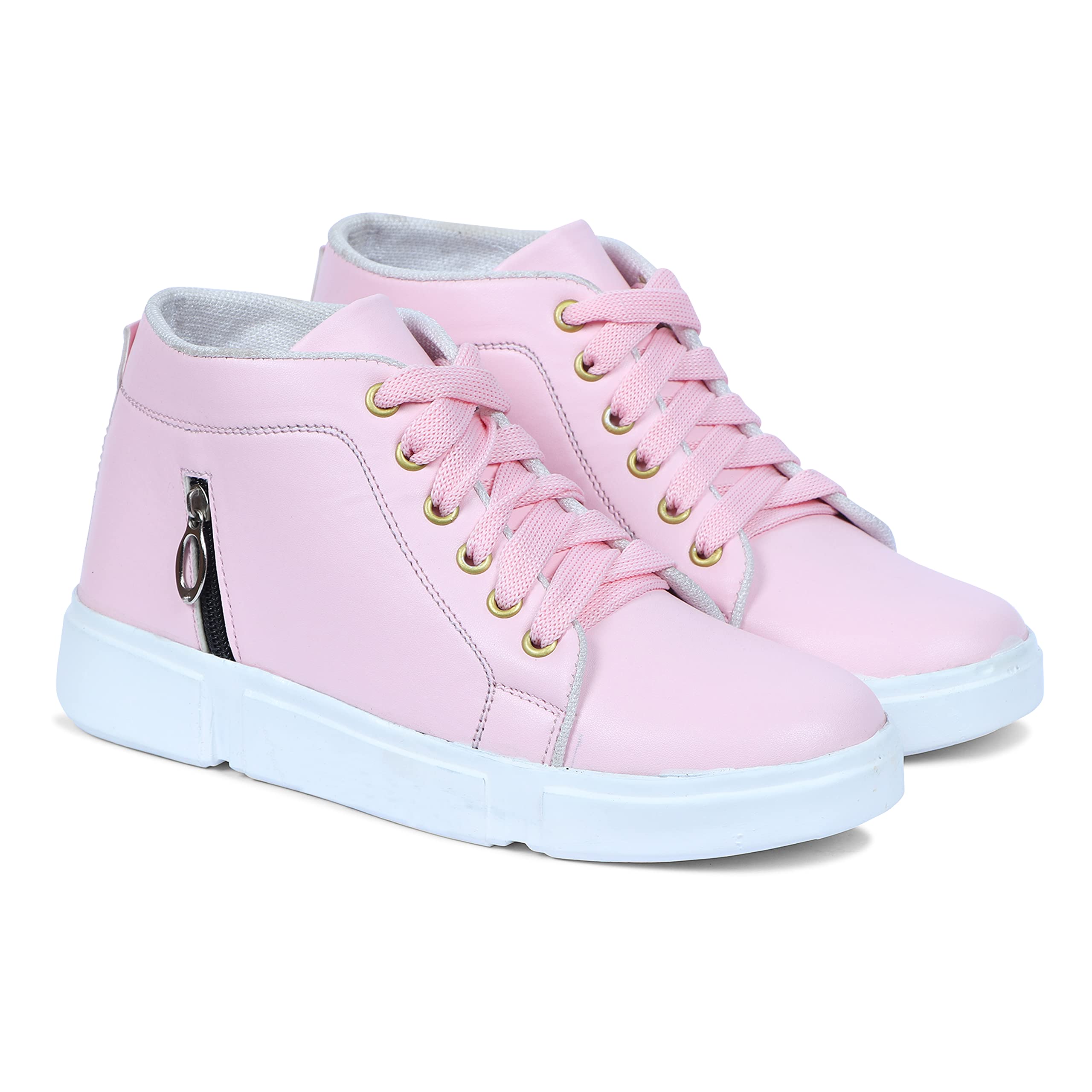 Romds Women Jass Napa High Neck Casual Shoes, (Pink, R-Shoes-6212-P-4) (B09ZHWTNRM) Amazon Price History, Amazon Price Tracker