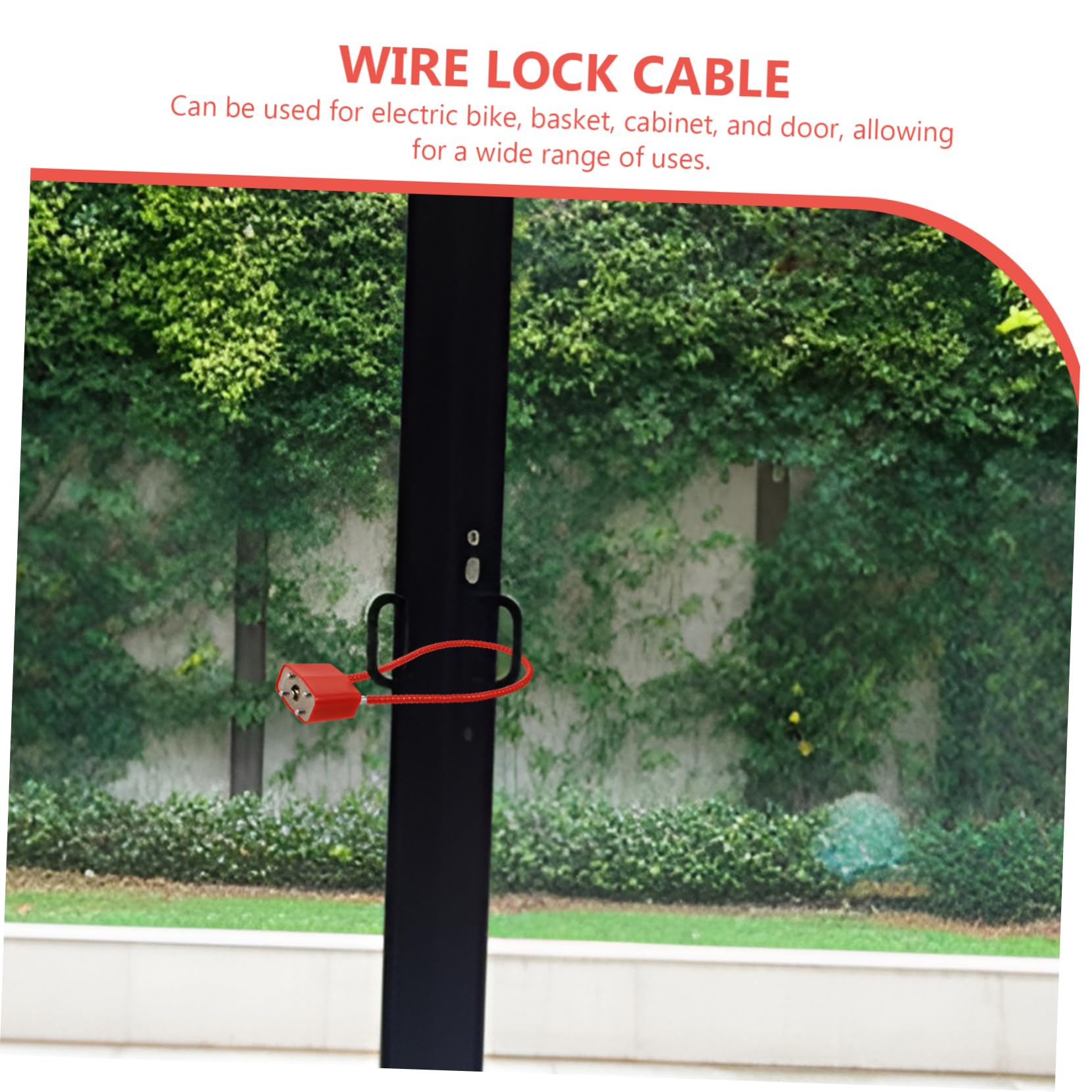 Lurrose 3pezzi Catenaccio Acciaio Flessibile Per Scooter Sicurezza Per Casco e Armadi Resistente e Versatile