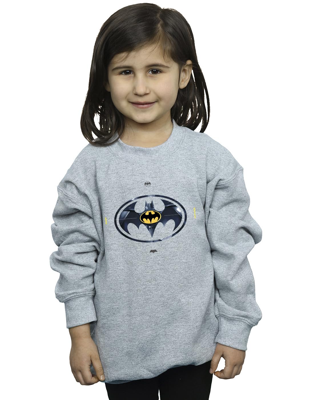 DC Comics Girls The Flash Batman Metal Logo Sweatshirt Sport Grey 7-8 Years