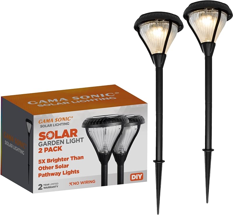 Premier Outdoor Pathway Garden Landscape Light with 2 Color LEDs, Warm White and Bright White, Black, Heavy Duty Cast Aluminum, 50 Lumens, 2-Pack (239002)