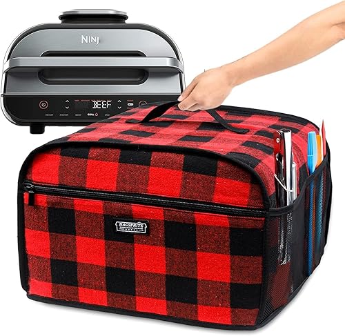 BAGSPRITE Cubierta antipolvo compatible con Ninja Foodi Grill (FG551 Foodi Smart XL 6 en 1 parrilla interior con freidora de aire), cubierta de