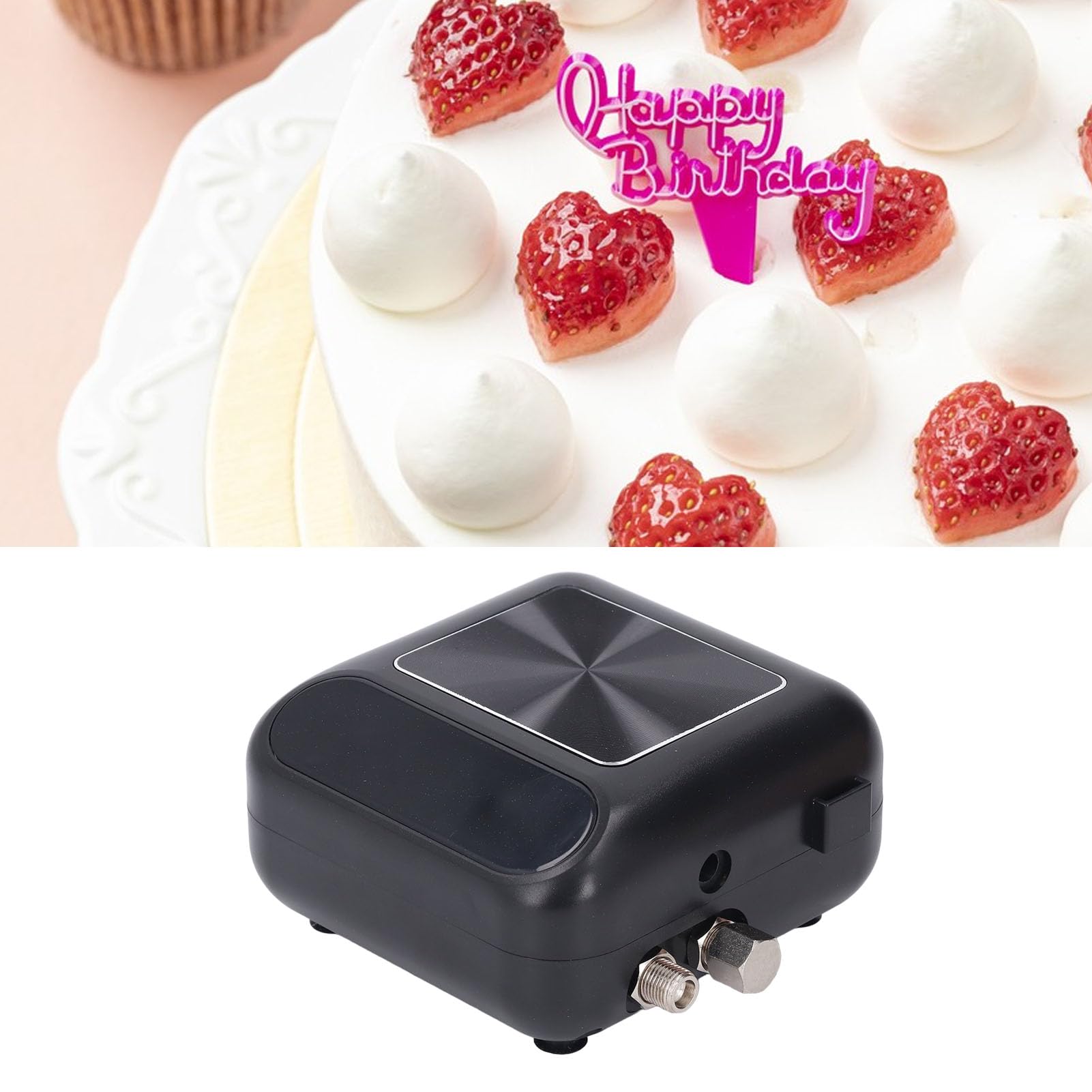 ViaGasaFamido Airbrush-Set, 15 PSI, Tragbares Single-Action-Airbrush-Set für Modellmalerei, Nagelkunst, Make-up, Autografiken (EU-Stecker)