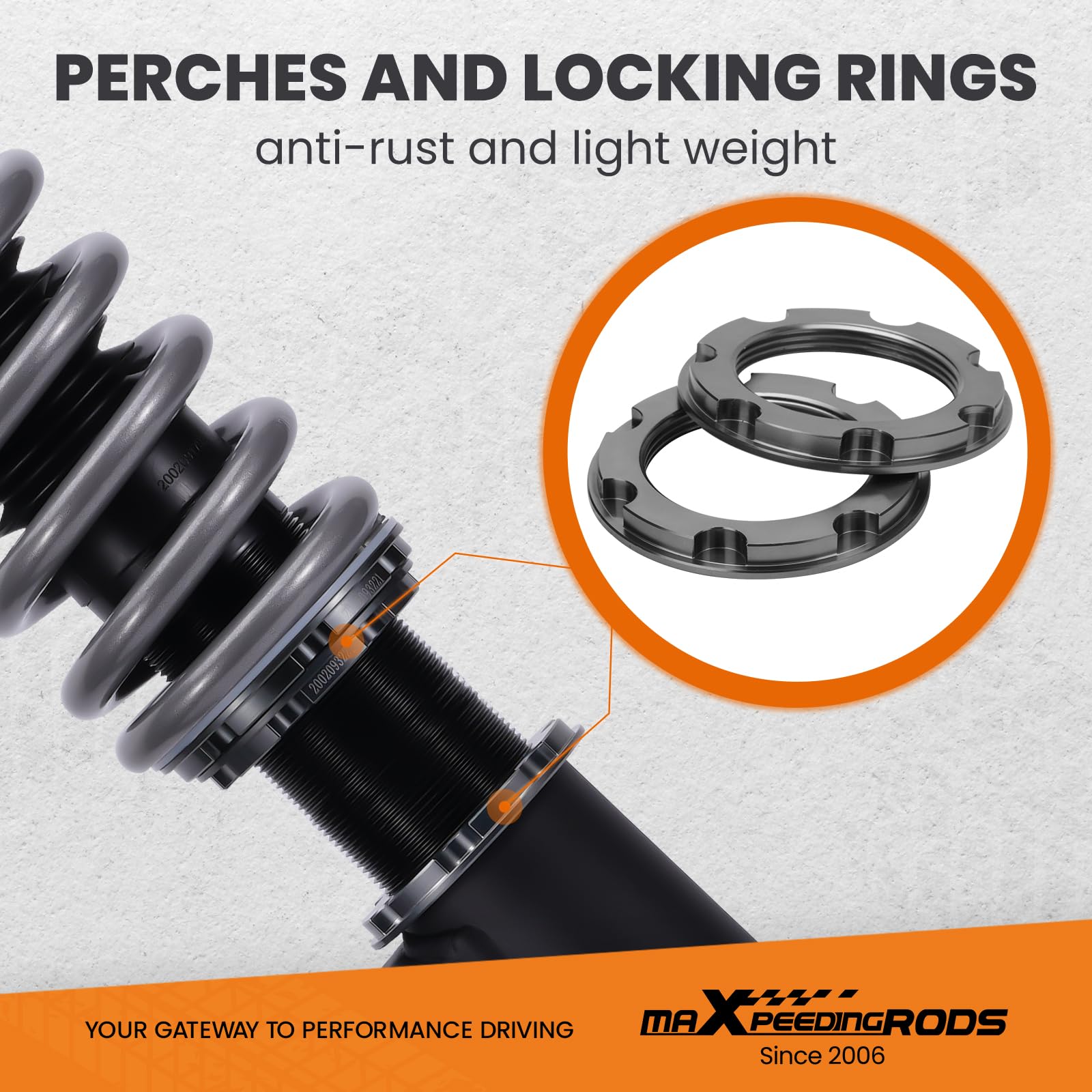 maXpeedingrods Ammortizzatori Assetto a Ghiera Regolabile per BMW E36 Touring Coupe Cabriolet