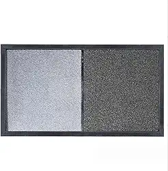 Tapete de desinfecção, tapete higienizador, tapete de entrada multifuncional, tapete de banho para pés, tapete de sapato, casa, hotel (cinza)