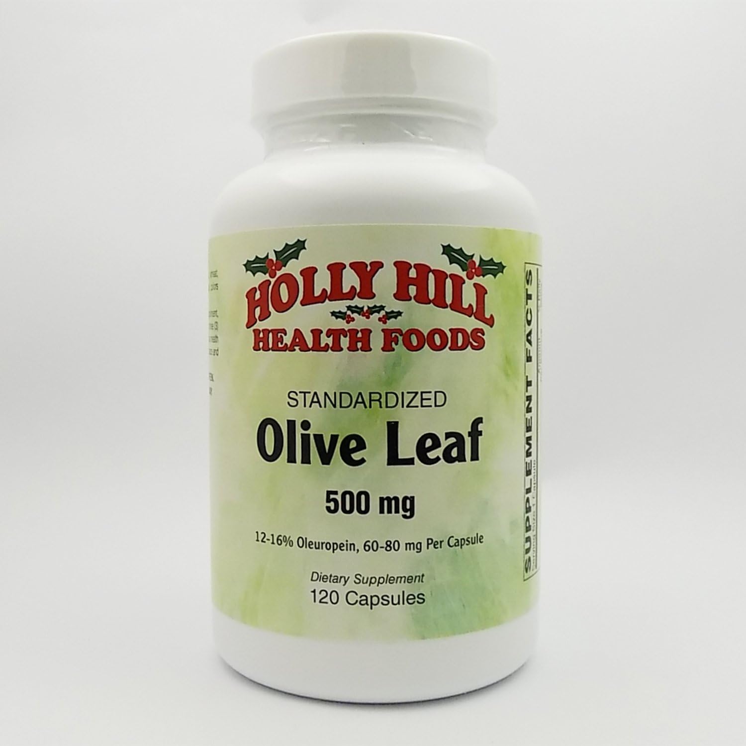 Holly Hill Health Foods, Standardized Olive Leaf, 500 MG, 120 Capsules