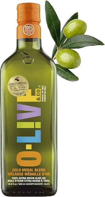 O-Live & Co. - Gold Medal Winner Extra Virgin Olive Oil (500ml), Cold Pressed, Premium Olive Oil Ideal for Cooking or for Salad Dressing, Versatile Olive Oil Extra Virgin
